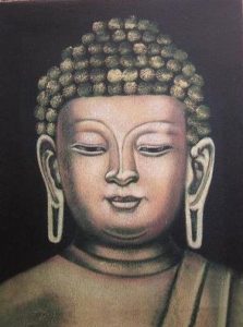 Boeddha Canvas voor Concentratie en Aandacht (middel)