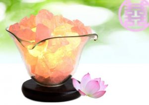 Feng Shui Bloem Lamp (Rozenkwarts) voor Liefde, Harmonie & Ontspanning