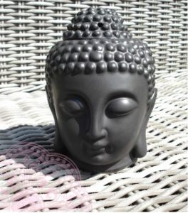 Geuroliebrander Thaise Boeddha hoofd (Zwart)