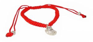 Krachtig armbandje met Boeddha hangertje (Rood)2