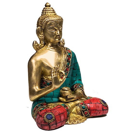 Boeddha Teaching met mozaïek decoratie