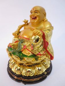 Boeddha Goud Zittend op Lotus met Yuni