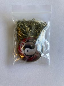 Gelukshanger met Yin Yang teken (zwart/wit) - Afbeelding 2