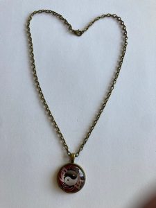 Gelukshanger met Yin Yang teken (zwart/wit) - Afbeelding 3