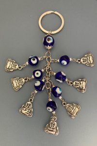 Kwade oog sleutelhanger met Boeddhas