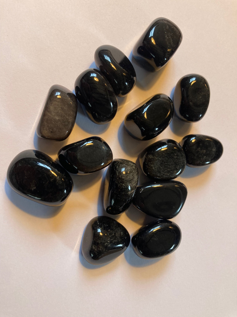 obsidiaan_1 Trommelstenen Obsidiaan Zwart (ca. 10 - 12 gr.) - Afbeelding 1